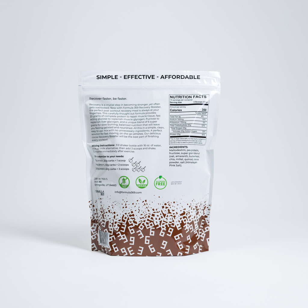 Formula 369 Recovery Booster - Vegan 3:1 carb to protein drink mix
