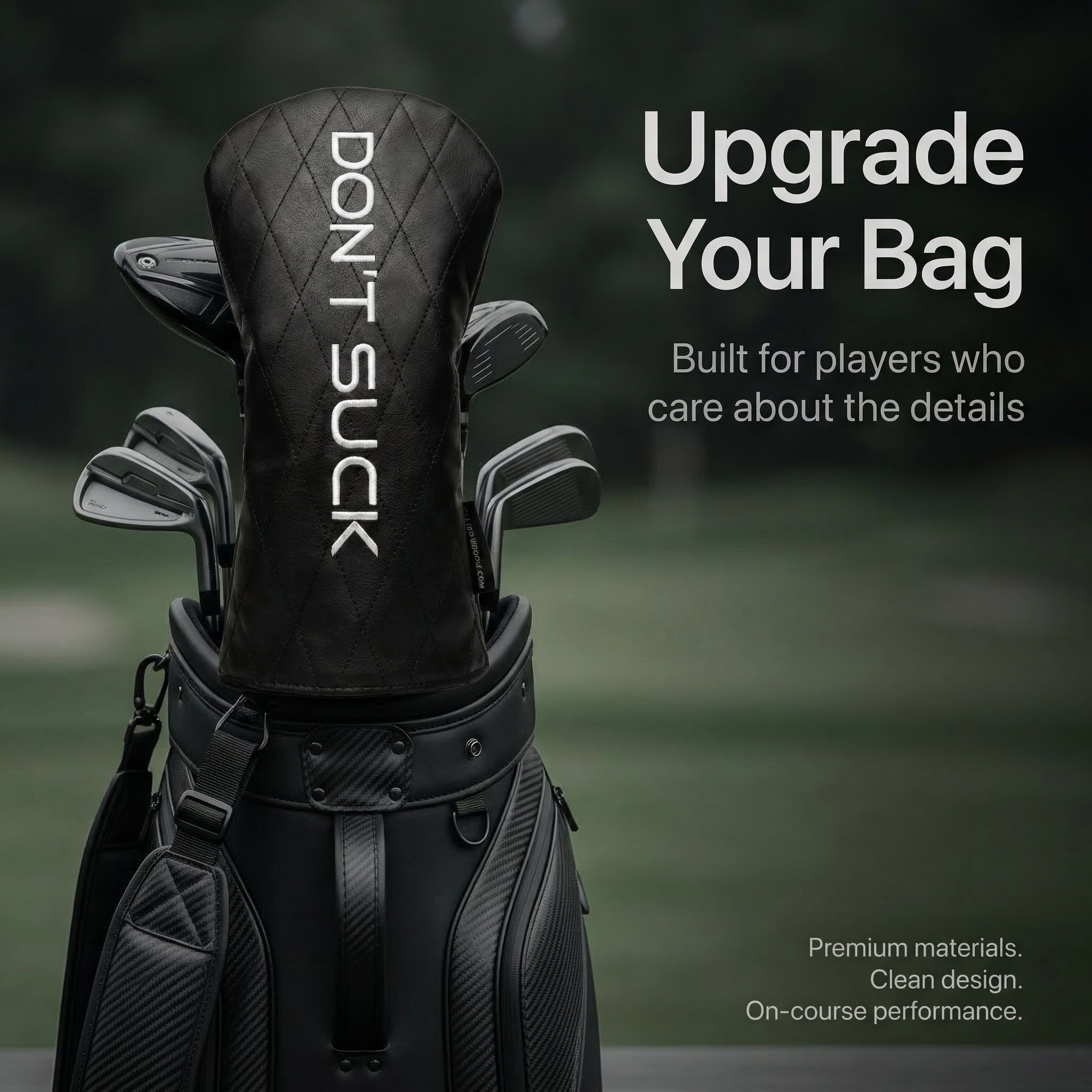 Don’t Suck™ Driver Headcover — Premium Black Diamond Quilted Fit (460cc)